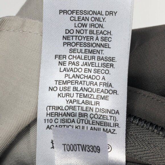 Tibi Stella Grey Pleated Tropical Wool Pants - Picture 9 of 9